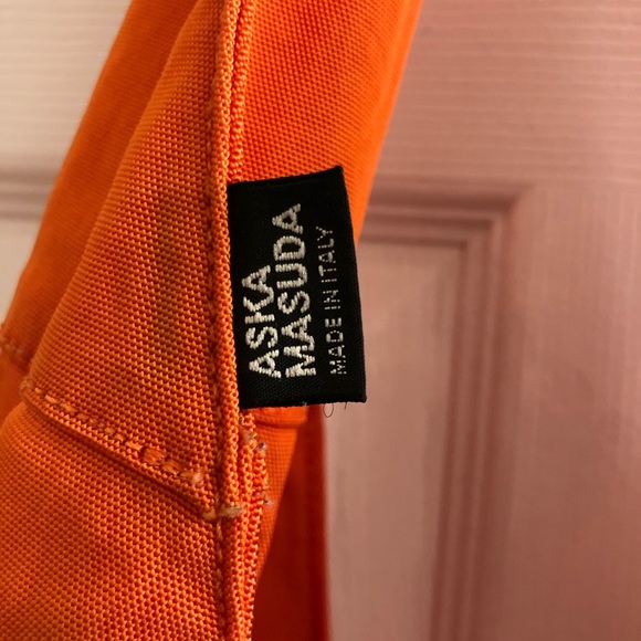 Bright orange ASKA MASUDA tote bag - Picture 3 of 7